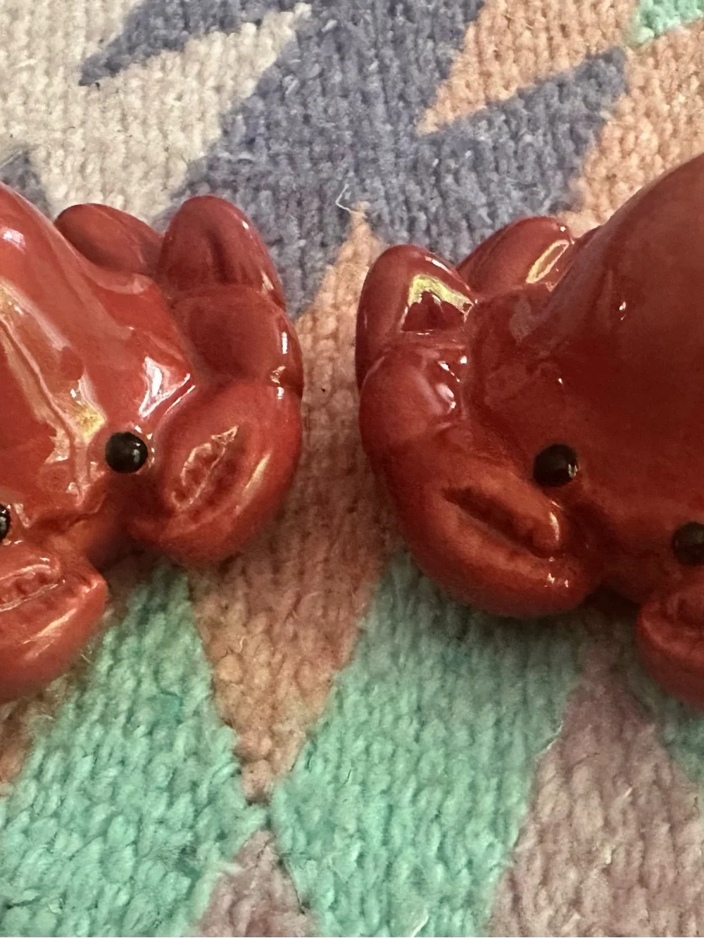 Vintage Ceramic Crab Salt and Pepper Shaker Set Ocean Beach Decor